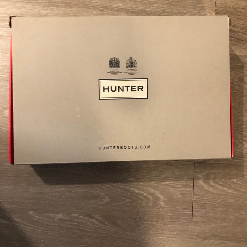 Grey tall hunter boots never worn